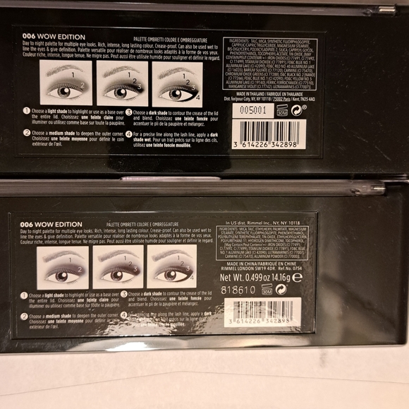Rimmel Magnif Eyes 006 Wow Editon Eyeshadow 12 Color Lots Of 2 NWT - Picture 2 of 2